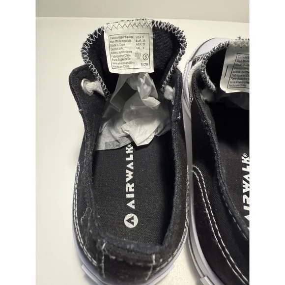 Airwalk Legacee Black & White Canvas Sneakers Lightweight Womens Size 5 New - Picture 9 of 10